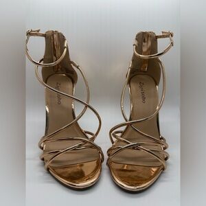 Women’s Zigisoho Size 7 close to Rose Gold Stiletto Heels